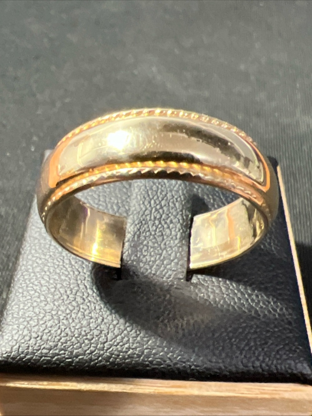 Men’s Estate 14k YG 7mm Milgrain Edge Comfort Fit Wedding Band 9.5g Sz 11.5